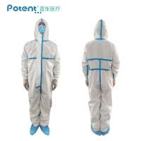 2020 Hot selling PP+PE Medical Coiveralls Protective Clothing in stock